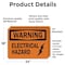 Signmission Electrical Hazard OSHA Warning Sign, Vinyl Decal, 24in W x 18in L, 2PK OS-2PACK-WS-D-1824-L-19660 - alternate 3
